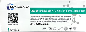 Clungene COVID-19 & Influenza A+B Rapid Antigen Test (RAT) 5 Pack